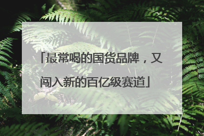 最常喝的国货品牌，又闯入新的百亿级赛道