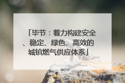 毕节：着力构建安全、稳定、绿色、高效的城镇燃气供应体系