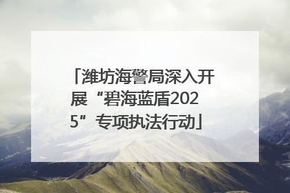 潍坊海警局深入开展“碧海蓝盾2025”专项执法行动