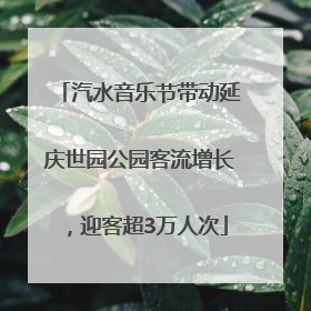 汽水音乐节带动延庆世园公园客流增长，迎客超3万人次