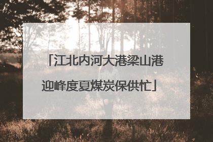 江北内河大港梁山港迎峰度夏煤炭保供忙