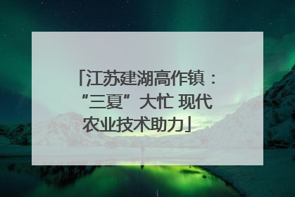 江苏建湖高作镇：“三夏”大忙 现代农业技术助力