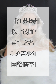 江苏扬州以“i芽护苗”之名 守护青少年网络晴空