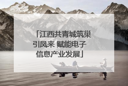 江西共青城筑巢引凤来 赋能电子信息产业发展