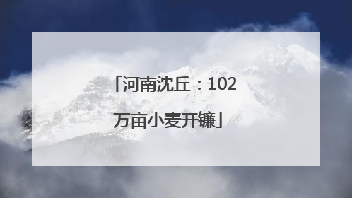 河南沈丘：102 万亩小麦开镰