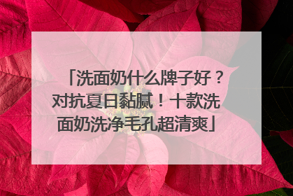 洗面奶什么牌子好？对抗夏日黏腻！十款洗面奶洗净毛孔超清爽