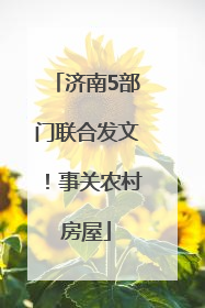 济南5部门联合发文！事关农村房屋