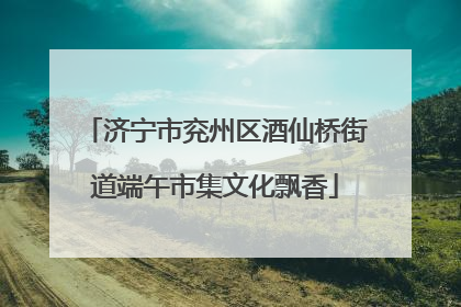 济宁市兖州区酒仙桥街道端午市集文化飘香