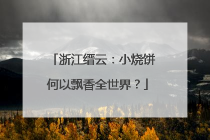 浙江缙云：小烧饼何以飘香全世界？
