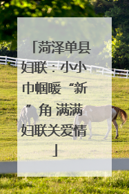 菏泽单县妇联：小小巾帼暖“新”角 满满妇联关爱情