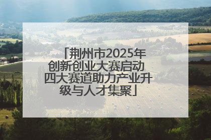 荆州市2025年创新创业大赛启动 四大赛道助力产业升级与人才集聚