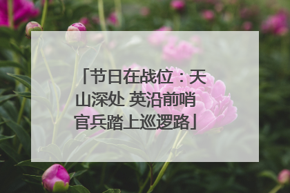 节日在战位：天山深处 英沿前哨官兵踏上巡逻路