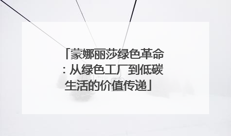 蒙娜丽莎绿色革命：从绿色工厂到低碳生活的价值传递