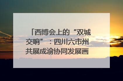 西博会上的“双城交响”：四川六市州共展成渝协同发展画卷｜西博视界