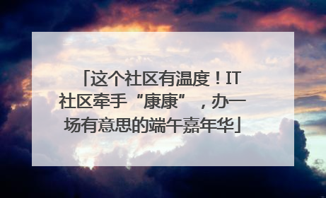 这个社区有温度！IT社区牵手“康康”，办一场有意思的端午嘉年华