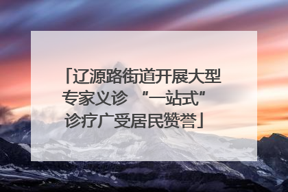 辽源路街道开展大型专家义诊 “一站式”诊疗广受居民赞誉