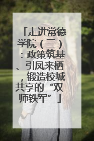 走进常德学院（三）：政策筑基、引凤来栖，锻造校城共享的“双师铁军”