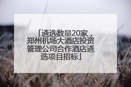 遴选数量20家，郑州机场大酒店投资管理公司合作酒店遴选项目招标