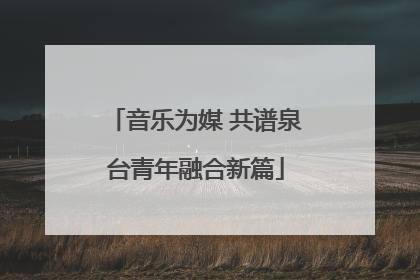 音乐为媒 共谱泉台青年融合新篇