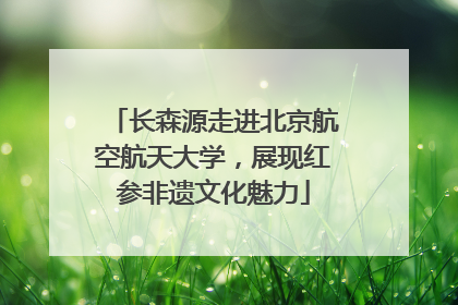 长森源走进北京航空航天大学，展现红参非遗文化魅力
