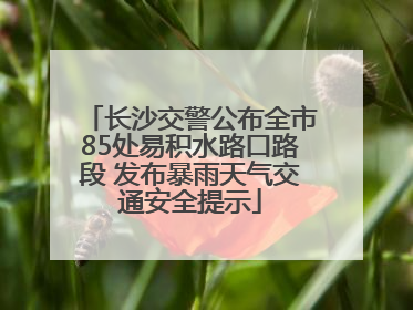 长沙交警公布全市85处易积水路口路段 发布暴雨天气交通安全提示