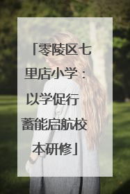 零陵区七里店小学：以学促行 蓄能启航校本研修