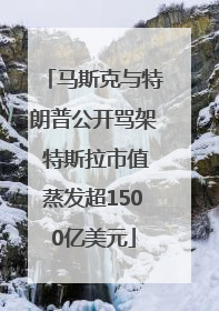 马斯克与特朗普公开骂架 特斯拉市值蒸发超1500亿美元