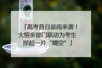 高考首日暴雨来袭！大悟多部门联动为考生撑起一片“晴空”
