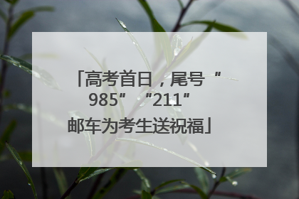 高考首日，尾号“985”“211”邮车为考生送祝福