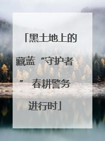 黑土地上的藏蓝“守护者” 春耕警务进行时