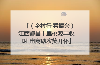 （乡村行·看振兴）江西都昌十里桃源丰收时 电商助农笑开怀