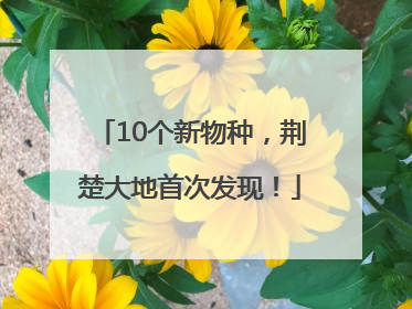 10个新物种,荆楚大地首次发现!