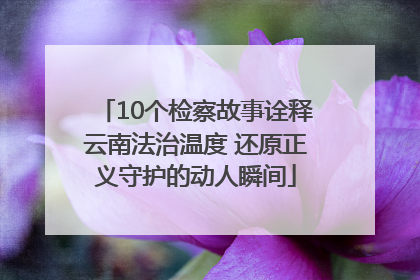 10个检察故事诠释云南法治温度 还原正义守护的动人瞬间